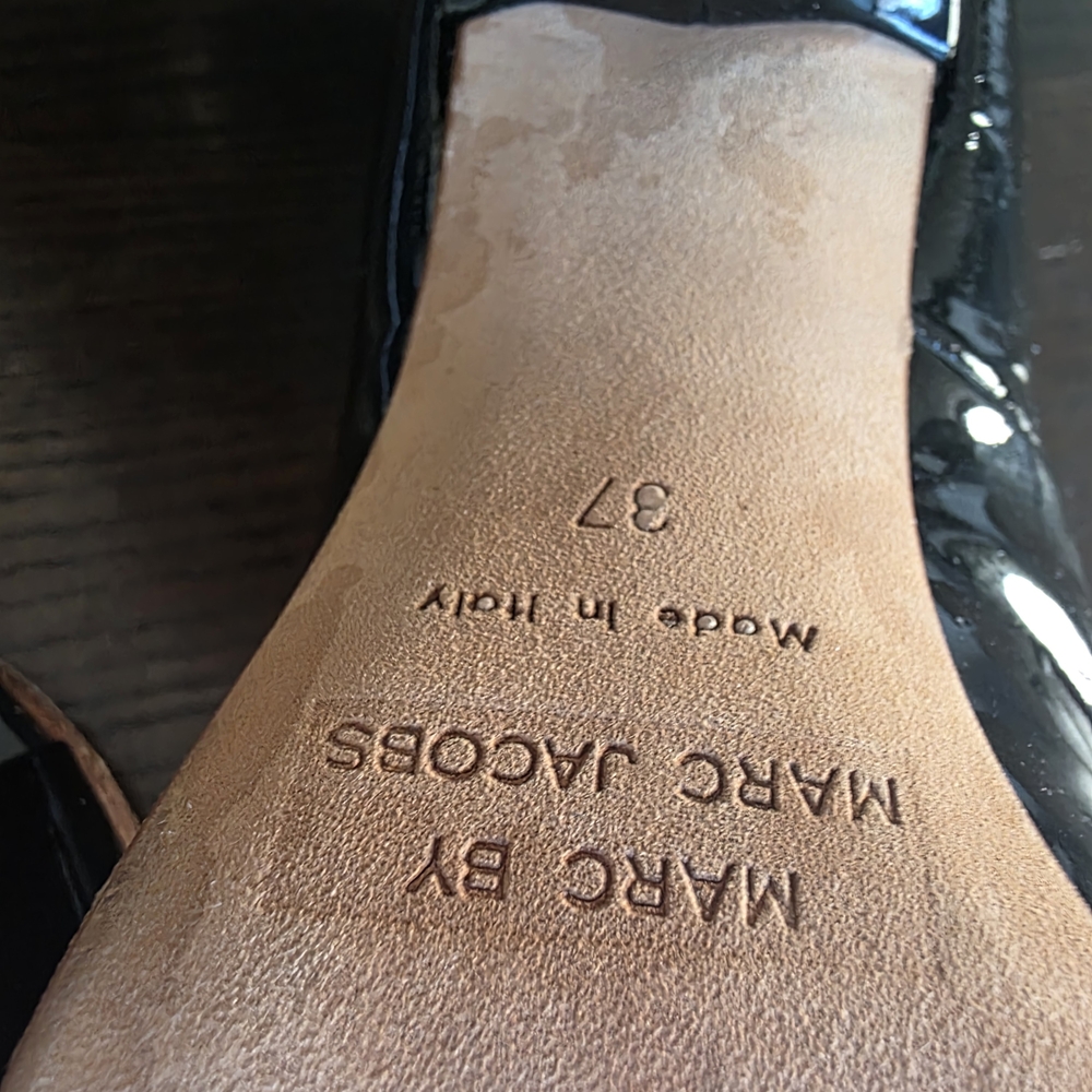 Marc by Marc Jacobs Black Patent Leather Mary Jane Flats - Picture 7 of 7
